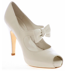 Mariona zapatos de novia: blanco roto