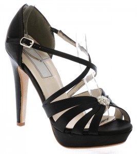 Zapatos de novia y fiesta enepe: modelo Darling negro